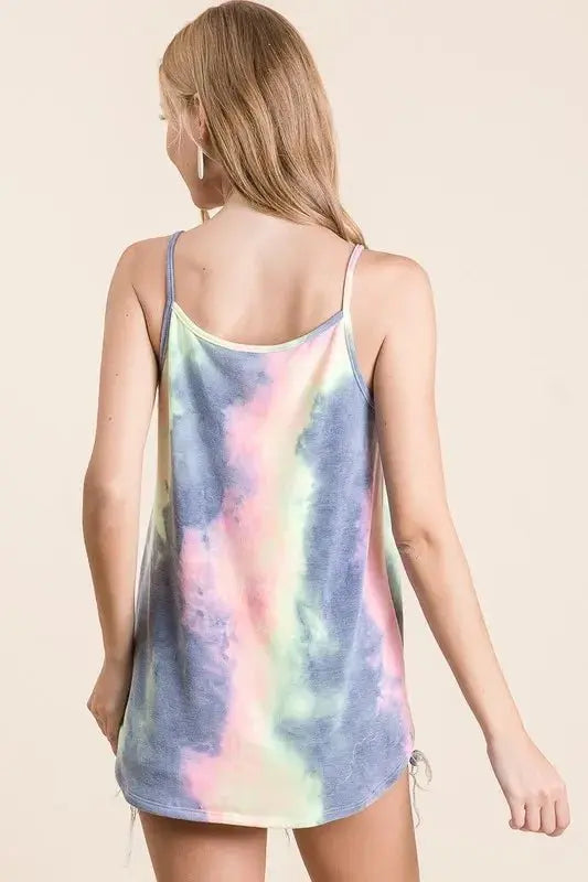 BiBi Tie Dye Terry Camisole with Caged Neck for Summer - Love Salve